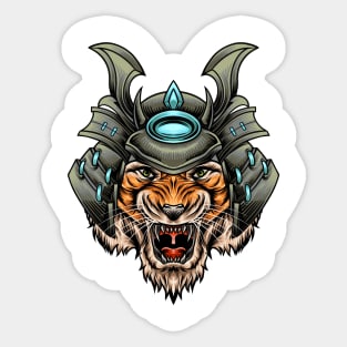 Tiger Samurai Sticker